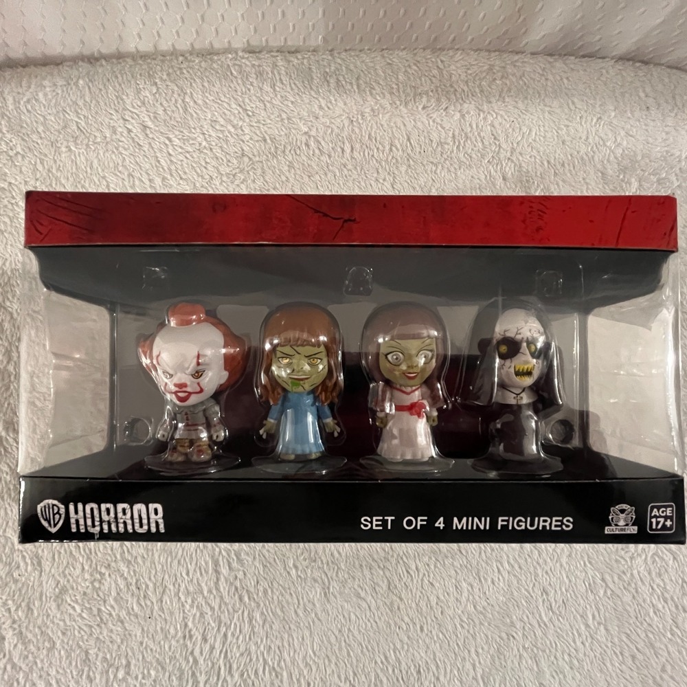 CultureFLY WB Horror Set of 4 Minis Figures It The Exorcist Annabelle The Nun